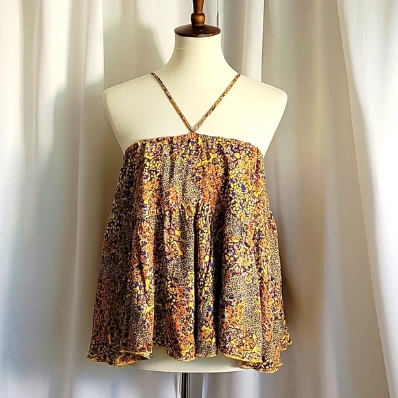 Free People NWT convertable tank or skirt boho print size L - Picture 1 of 8